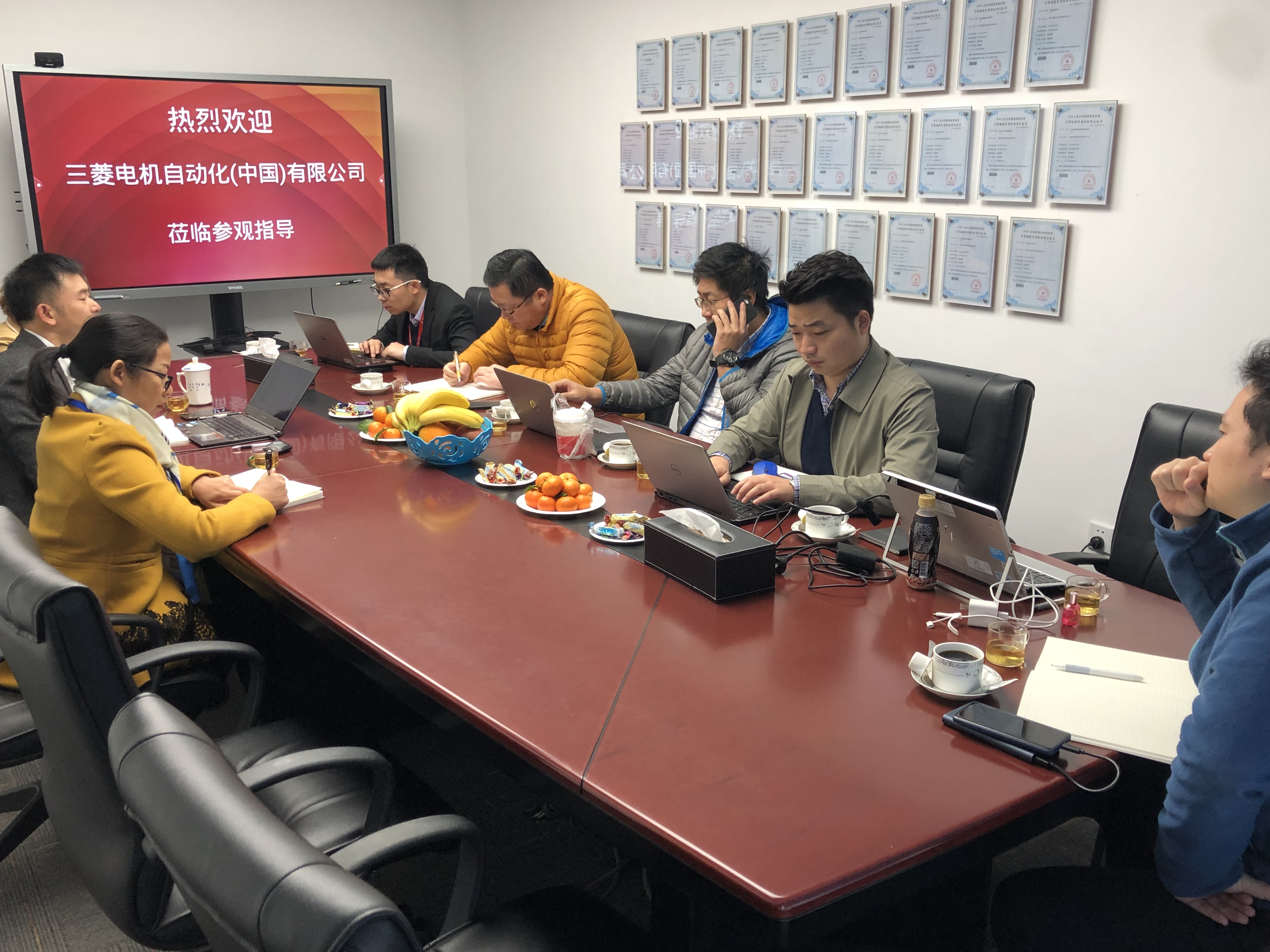 三菱自動化蒞臨(lin) 海藍指導工作