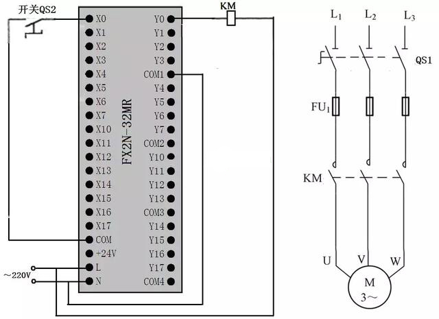 定時器與(yu) 計數器組合延長定時控製的PLC線路與(yu) 梯形圖